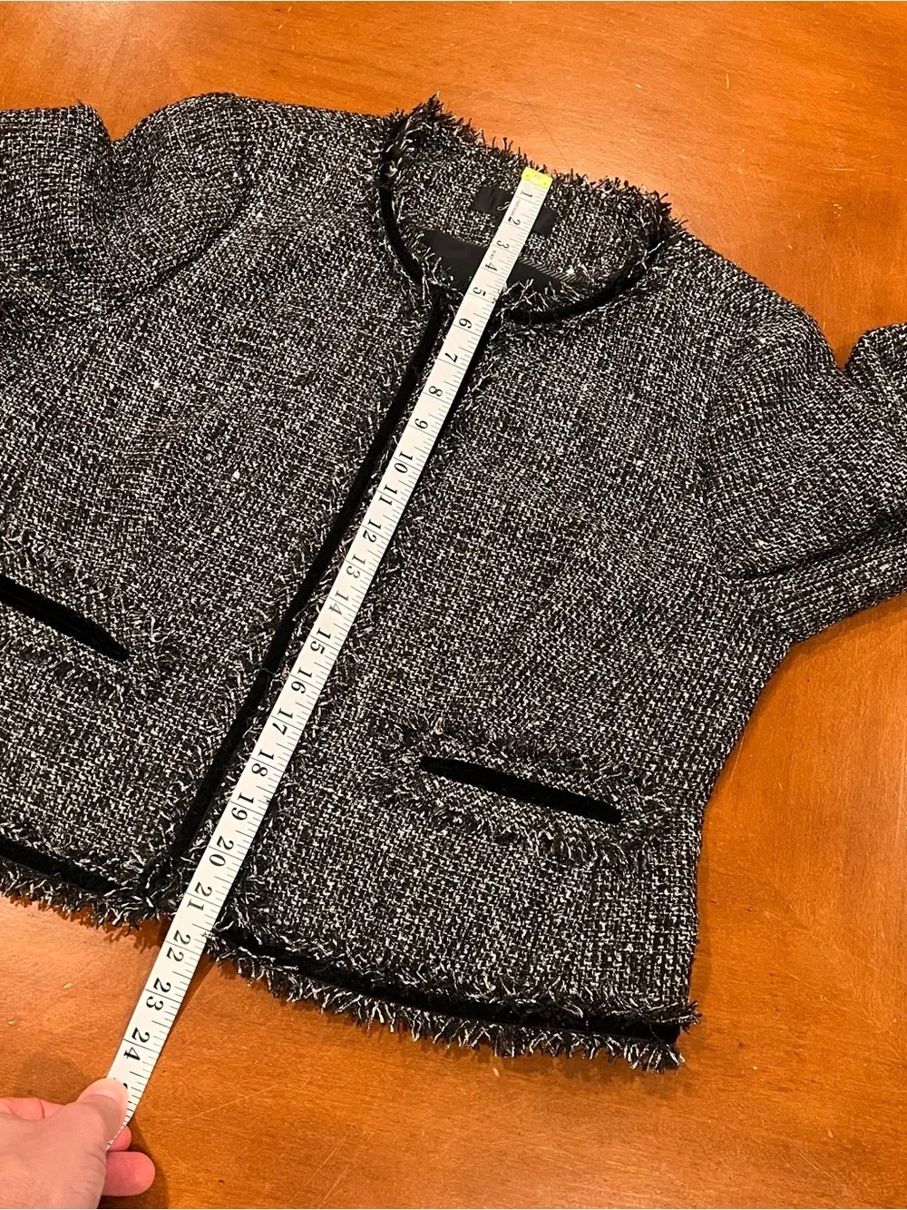 J.Crew Women’s Lady Jacket Sparkling Constellation Tweed 14 Gray Black Velvet